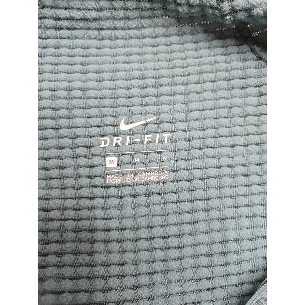 Nike Womens Blue Heathered Dri-Fit Quarter Zip Running Top Size Medium
